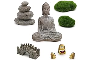 Miniature Meditation Zen Garden Kit, Zen Garden Accessories,Avatar Buddha Garden Kit Micro...