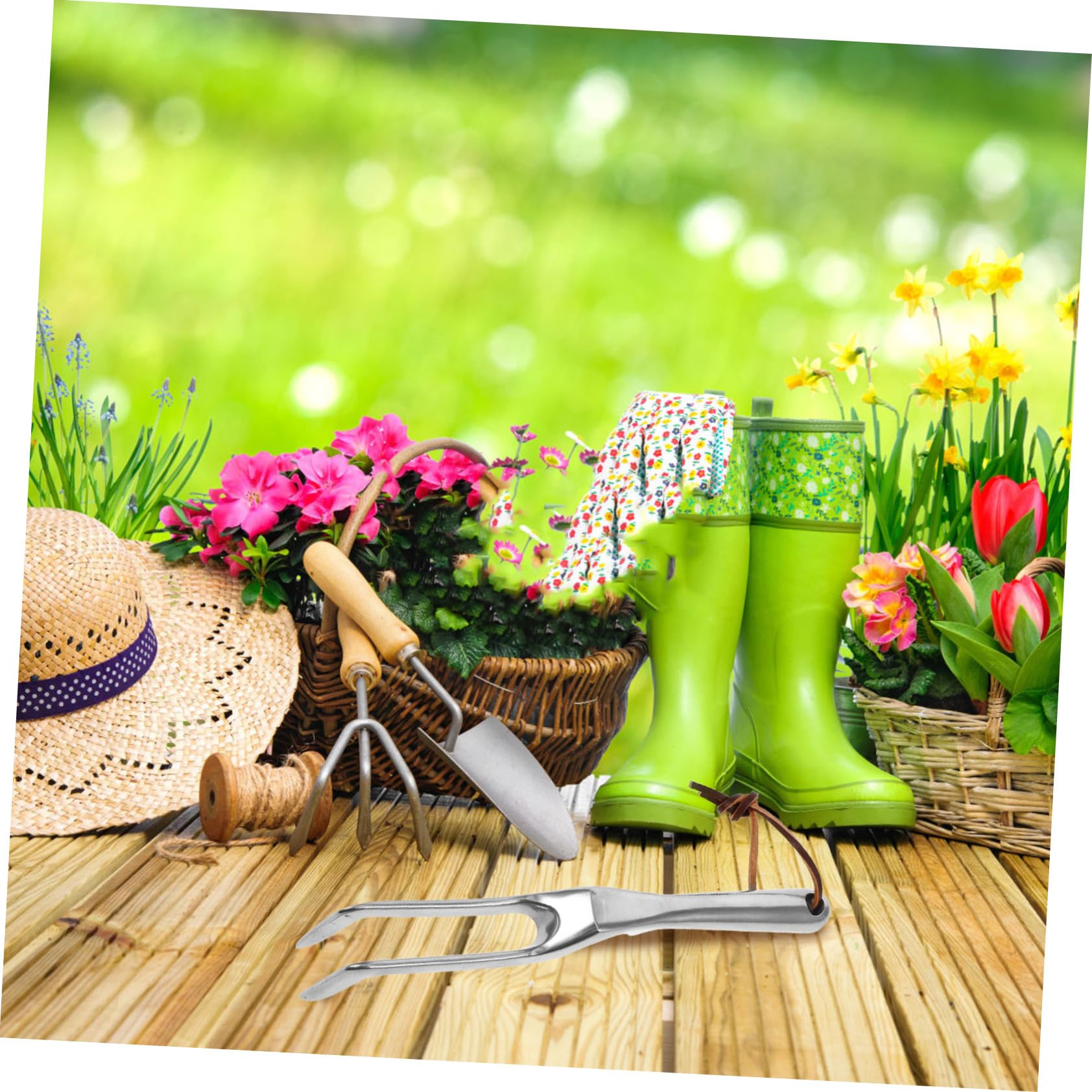 Operitacx 3 Stück kleine Rechen für Gartenbeete Picker Handrechen Landschaftsbau Gartenarbeit Gartenwerkzeug rasenpflege Pflanz Rechen Gartenrechen klein Magnesium-Aluminium-Legierung Silver