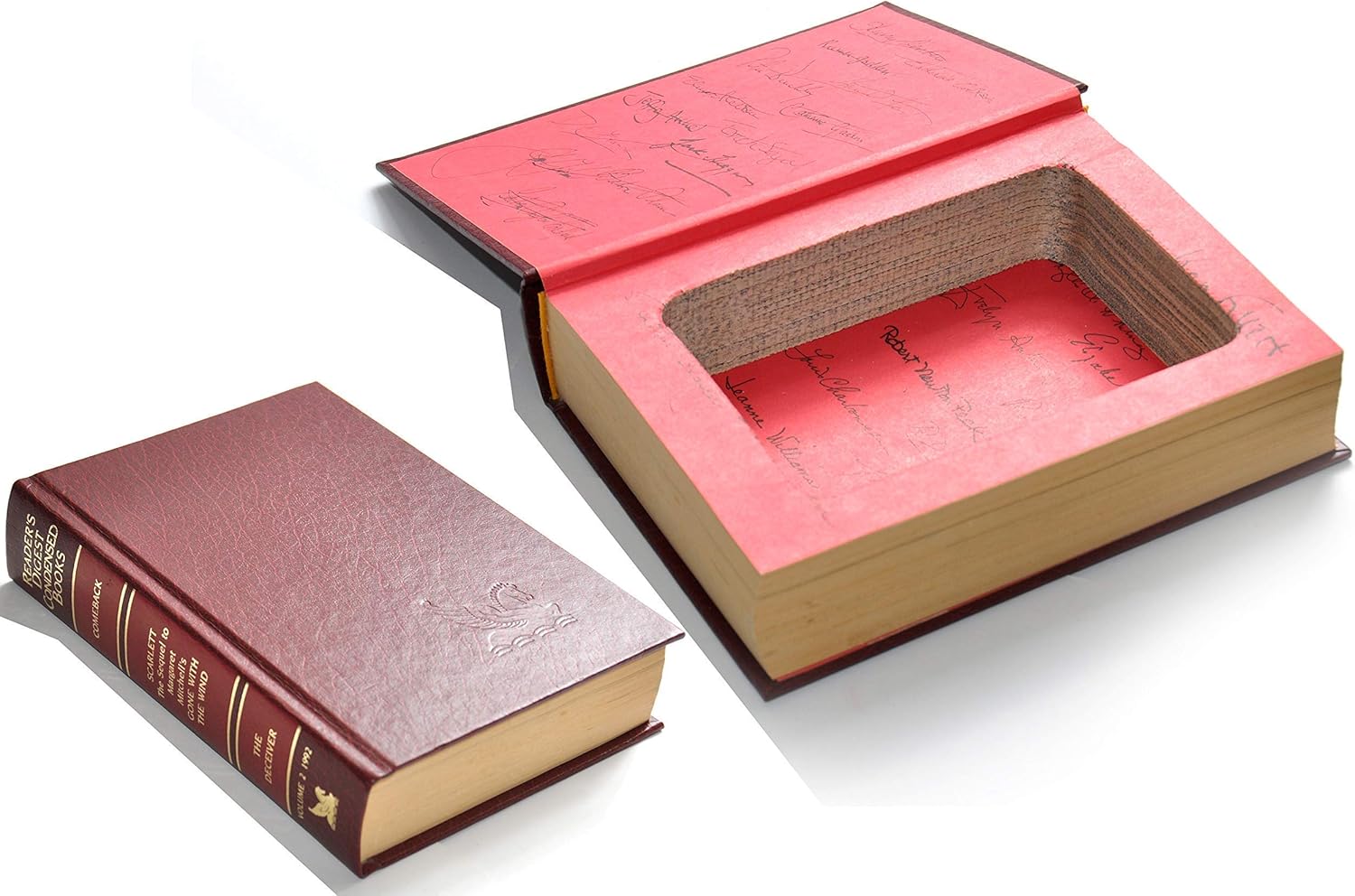 Vintage Hollow Book Safe – Real Hardcover Diversion Box for Hidden Storage – Secret Stash Safe Made for Curious Readers – Assorted Digest-Style Titles – Unique Gift for Home, Office, or Graduation