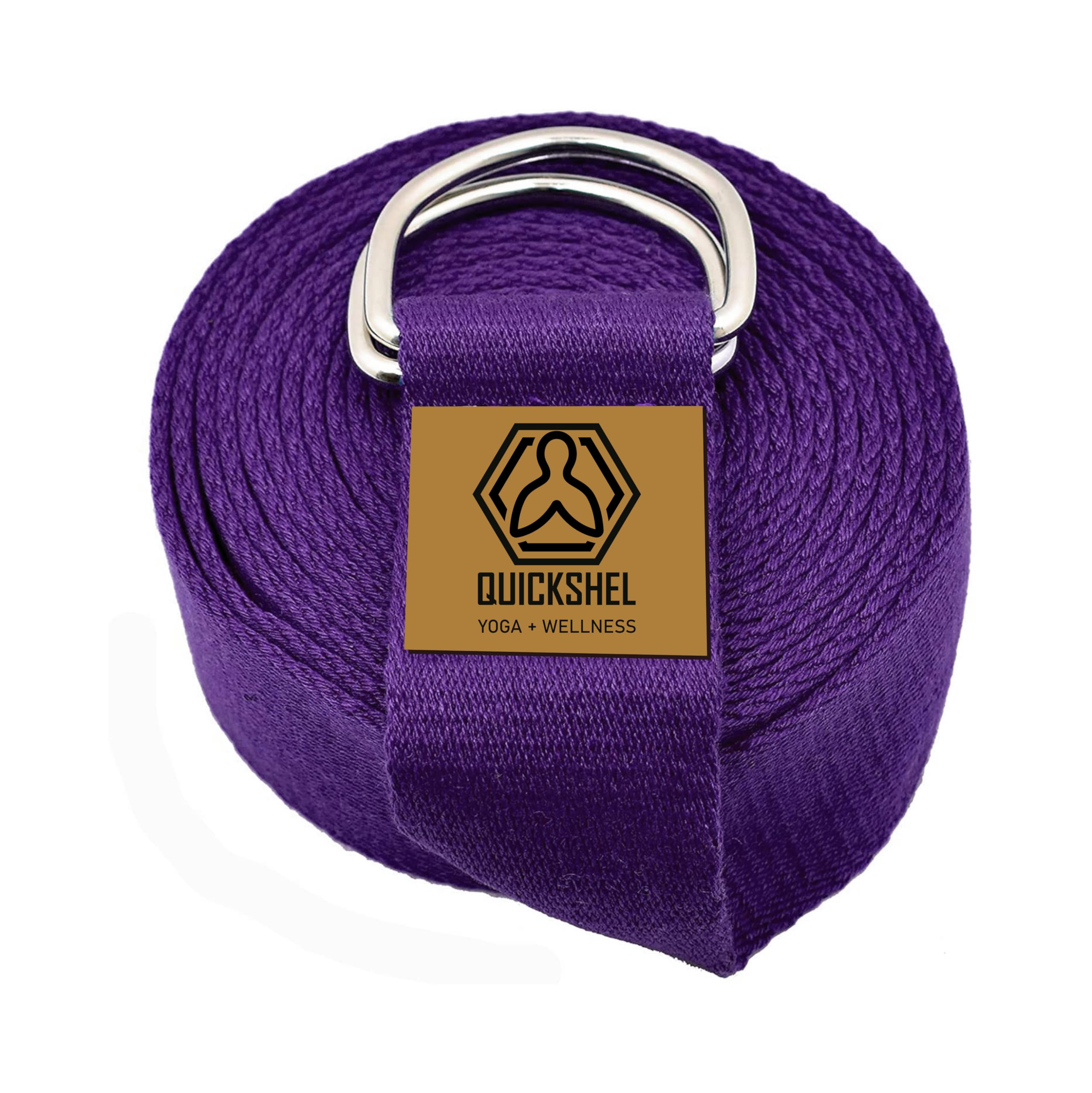 QUICKSHEL Yoga Strap & Stretching Belt | Material for Yoga, Pilates, Therapy | Adjustable Metal D-Ring Buckle (Color - Purple) (B0D6VM8NV2) Amazon Price History, Amazon Price Tracker