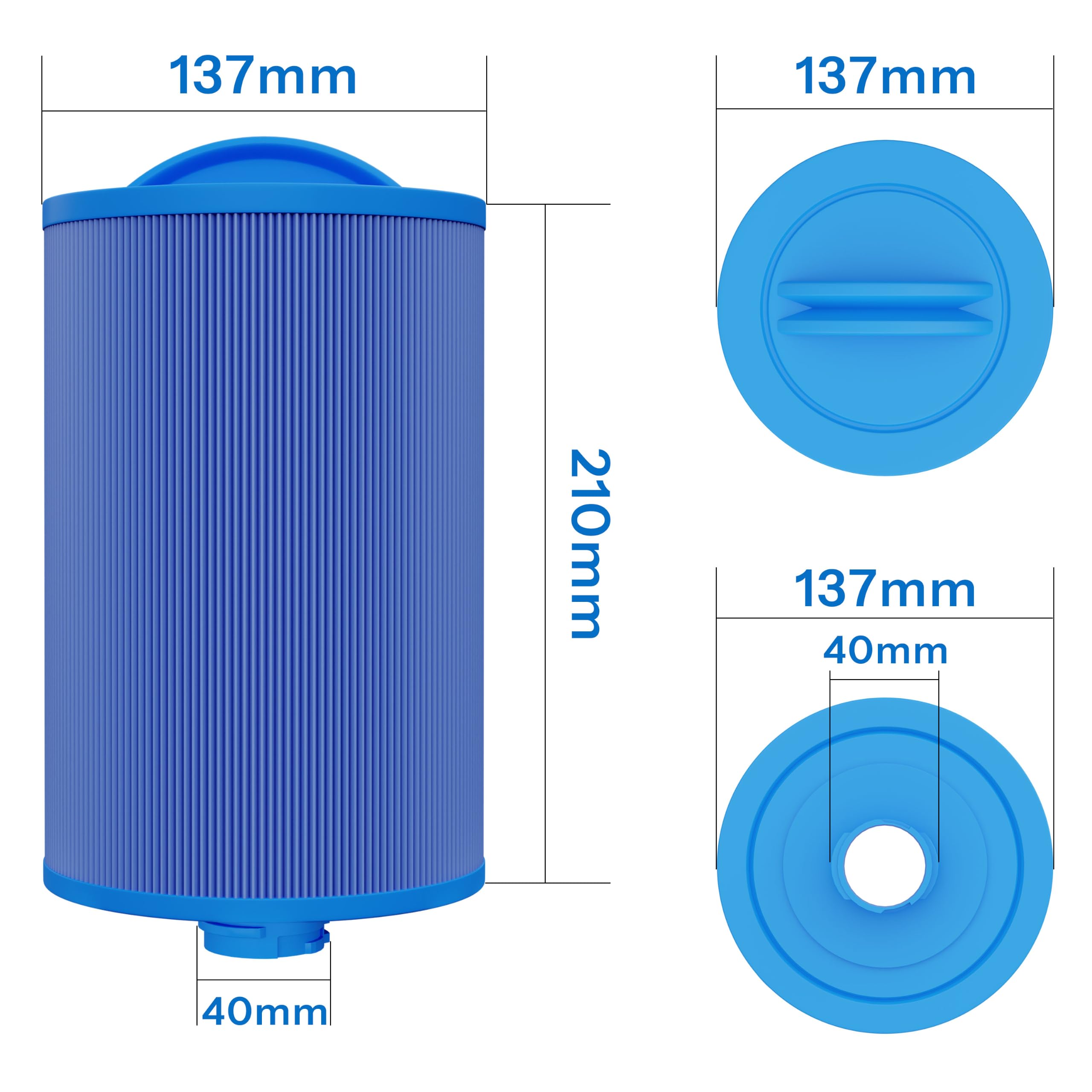 Spa Filtro Sostituzione, 35 Piedi Quadrati, Compatibile con Riptide B Tipo, Darlly SC864-S, 50282M, Antimicrobico, 2 Pacchetto
