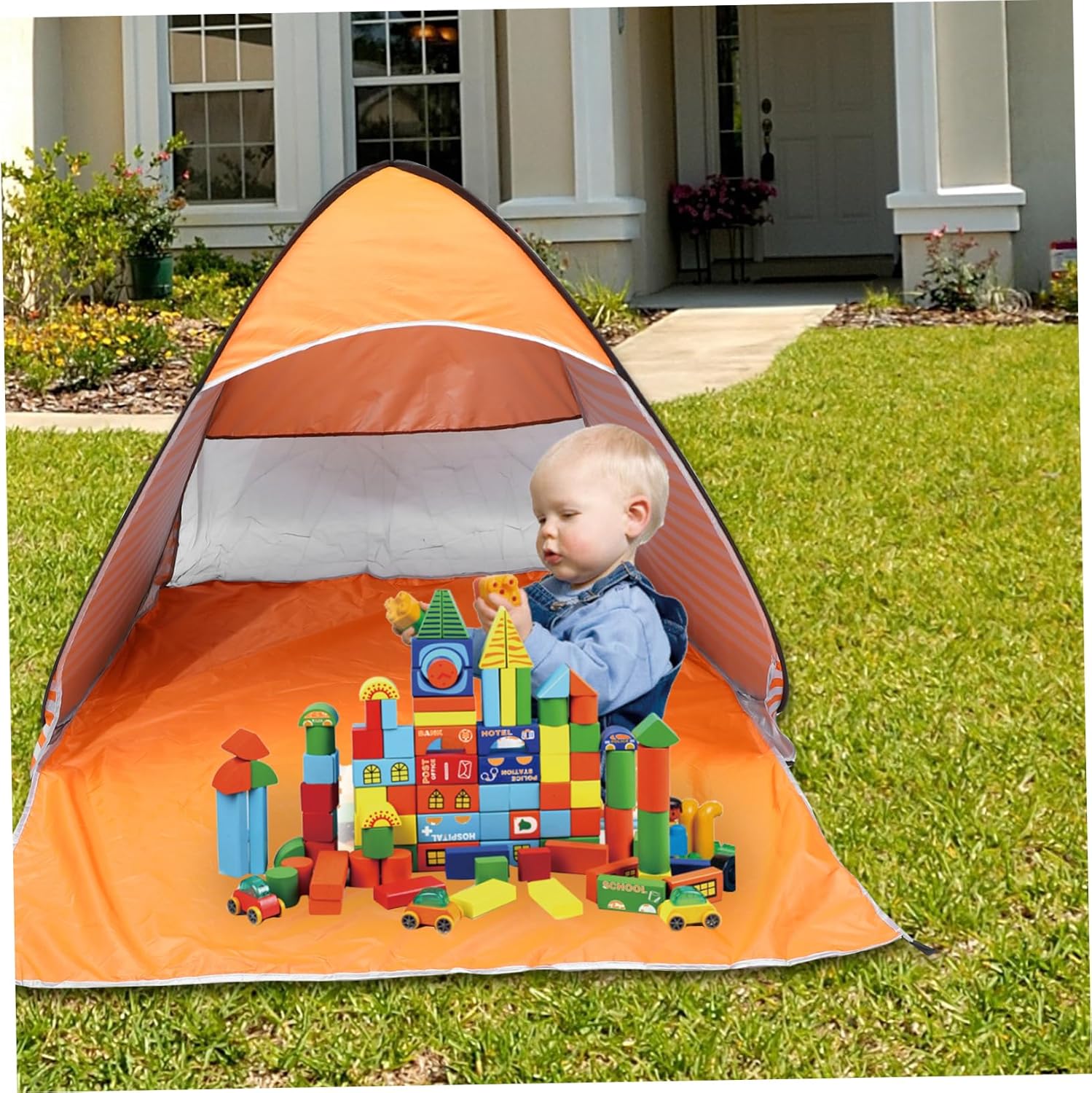 1set Automatic Camping Tent Uv for Beach and Outdoor Activities Quick Setup Coated Material Includes Storage Bag