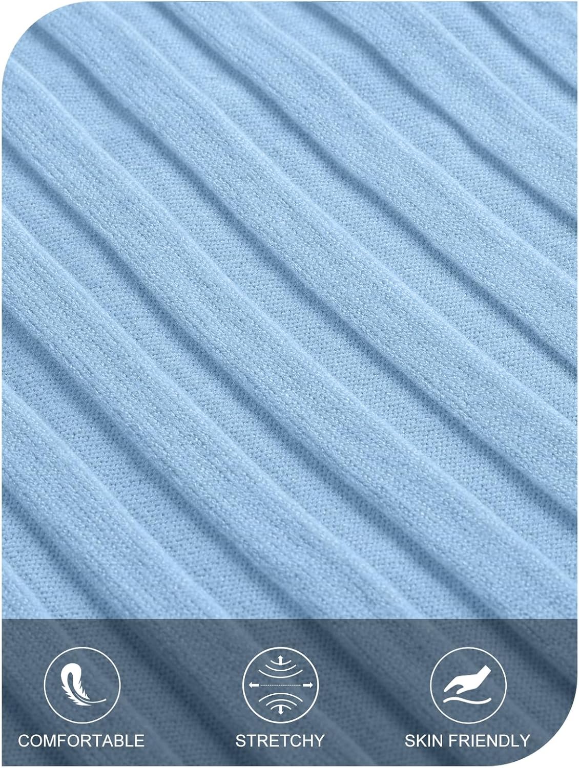 MEROKEETY Women's Fall Long Sleeve Sweater Dress Casual Ribbed Knit Slim Fit Bodycon Maxi Dresses - Image 5