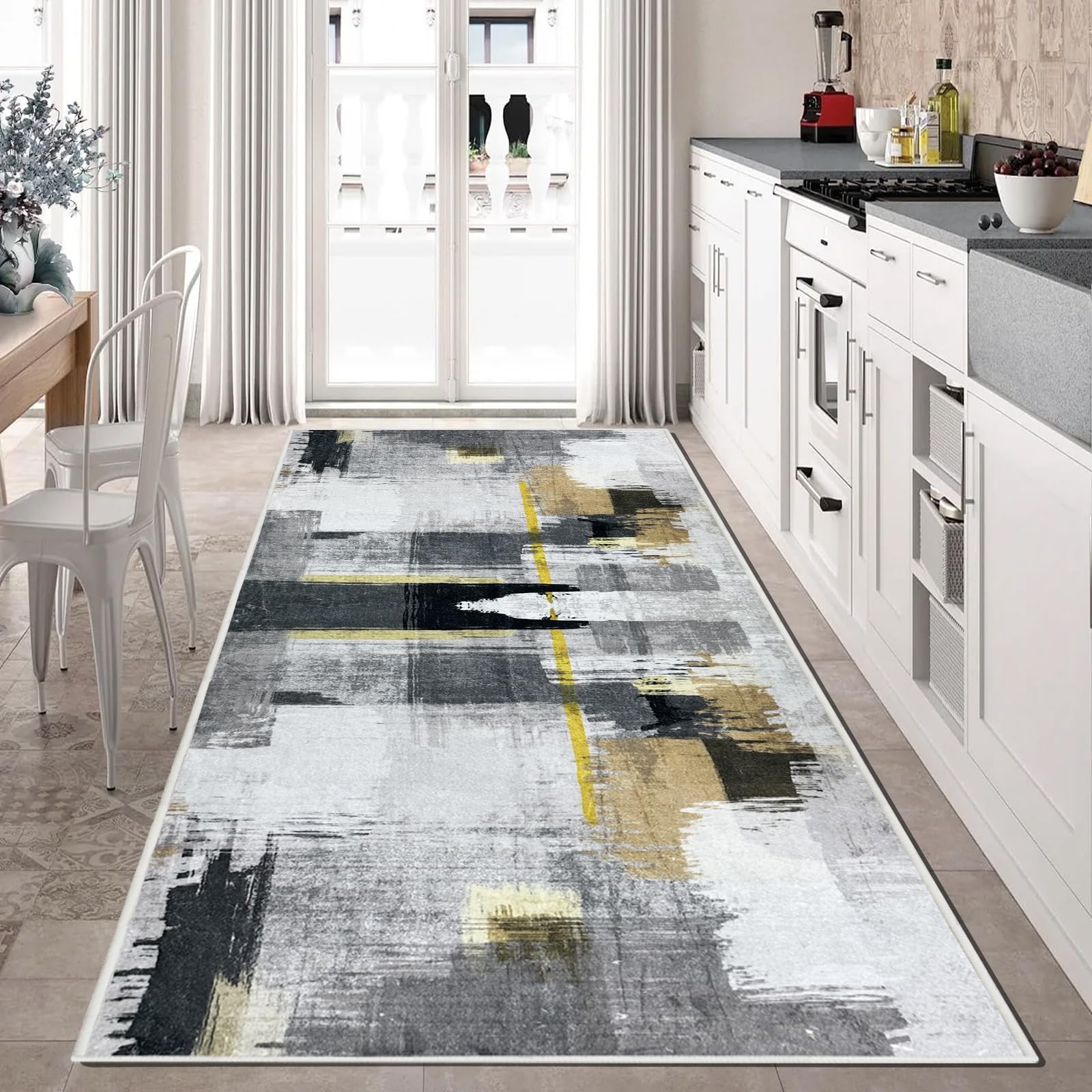 AYOHA Washable Runner Rugs for Hallway Entryway, 2' x 8' Non Slip Carpet Runner with Rubber Backing, Area Rug for Kitchen Bathroom Bedroom Laundry