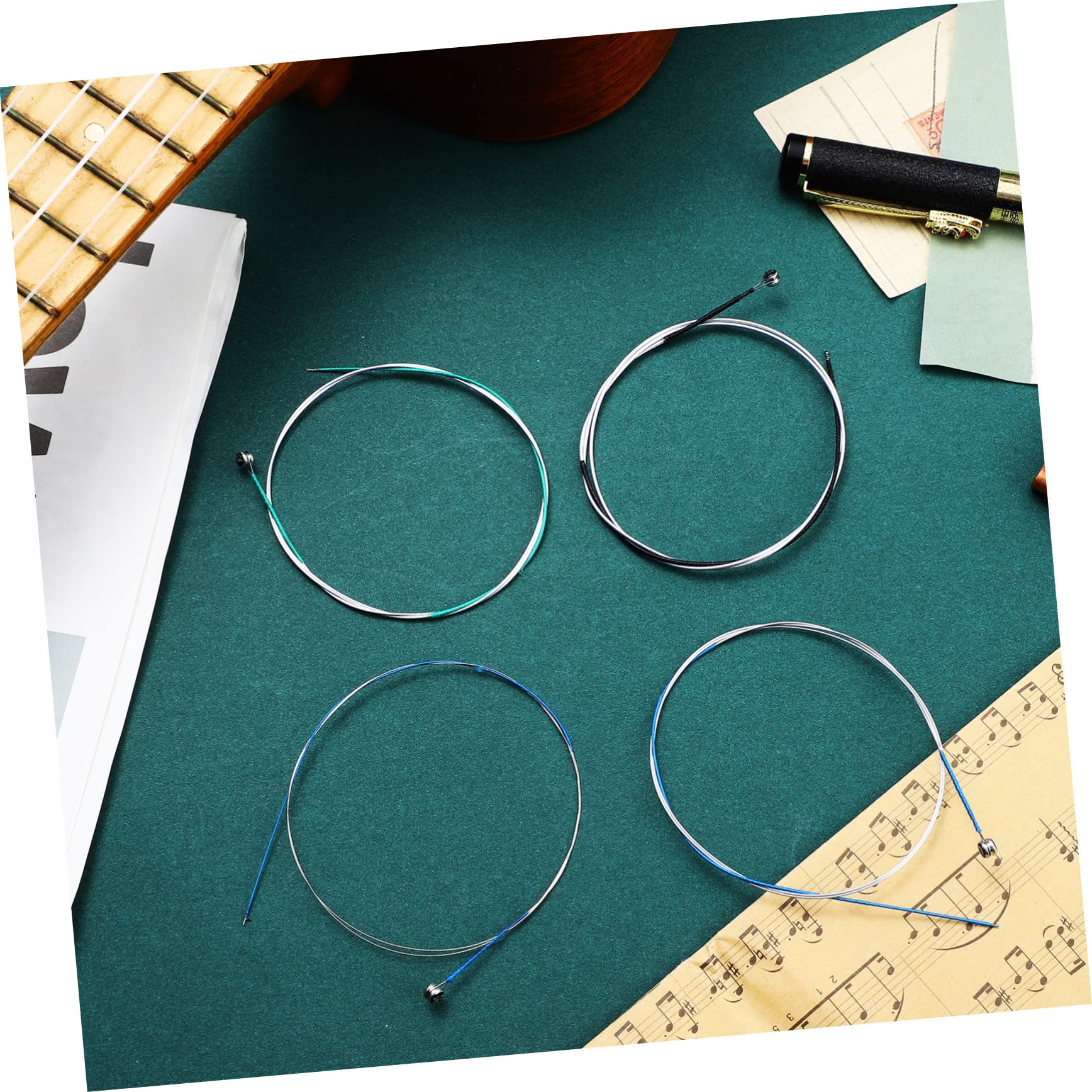 HANABASS Violin Strings Set Classic Steel Cores with Nickel Plated Ball Ends Durable Steel Strings for Violin Instruments Replacement for Learners and Players