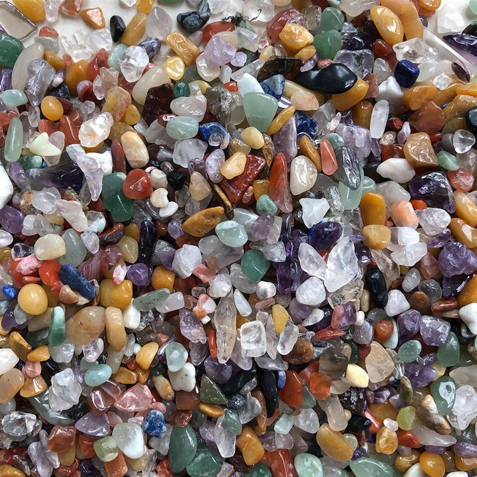 50g de Piedra Natural a Granel, Cristales de Cuarzo Mezclados, virutas de Grava, pecera, jardín, Acuario, decoración de la habitación del hogar Inicio Colecciones
