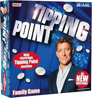 IDEAL | Tipping Point game: with electronic Tipping Point Machine and all new questions | Family TV Show Board Game | For 3+ Players or teams | Ages 10+