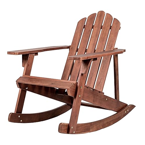 JONATHAN Y PAT1000C Kiawah Outdoor Patio Classic Acacia Wood Adirondack