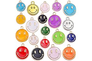 Golden Smiley Face Charms for Joyful DIY and Decorative Creations
