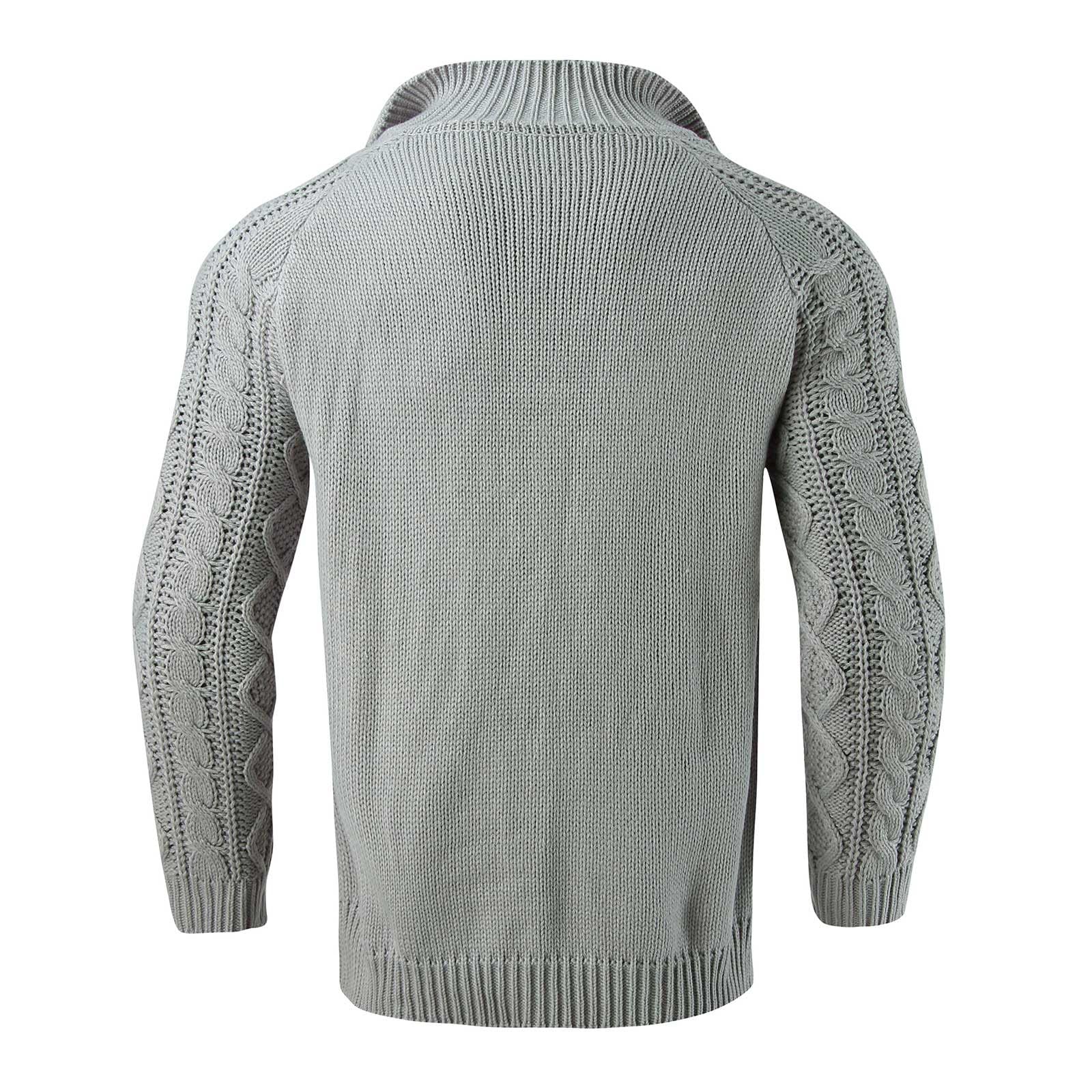 Cardigans Hombre Invierno, Botones para Chaqueta Hombre con Cuello Jersey Elástico Manga Larga De Punto con Botones Elegante Y Ajustado Suéter Ligero Y Cárdigan para Otoño Invierno