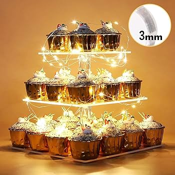 Amazon.co.jp: ケーキスタンド 3段 デザート 発光できる 光る LED