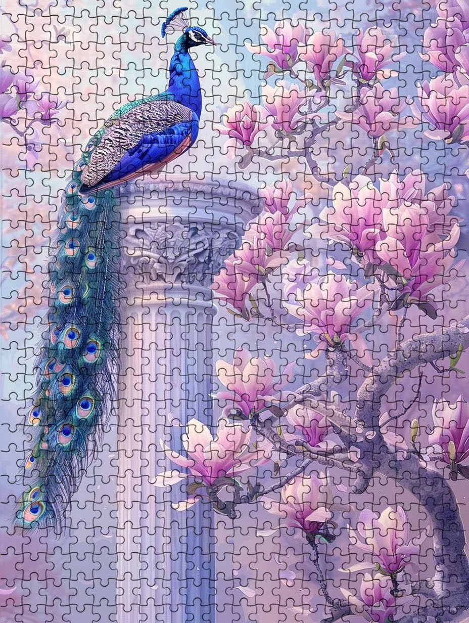 Puzzle 6000 Teile, Blumen Pfauen Puzzle Erwachsene 6000, Klassische Puzzles, Puzzlespiele für Die Ganze Familie, Mit Schöner Verpackung, Dekoration Puzzles und Geschenke FNKL3-472