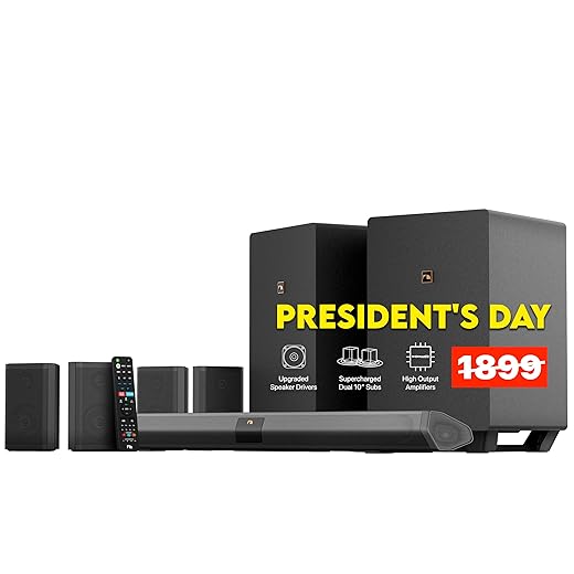 Nakamichi Shockwafe Ultra 9.2.4 Channel 1000W Dolby Atmos/DTS:X Soundbar with Dual 10" Subwoofers (Wireless) & 4 Rear Surround Speakers. Enjoy Plug and Play Explosive Bass & High End Cinema