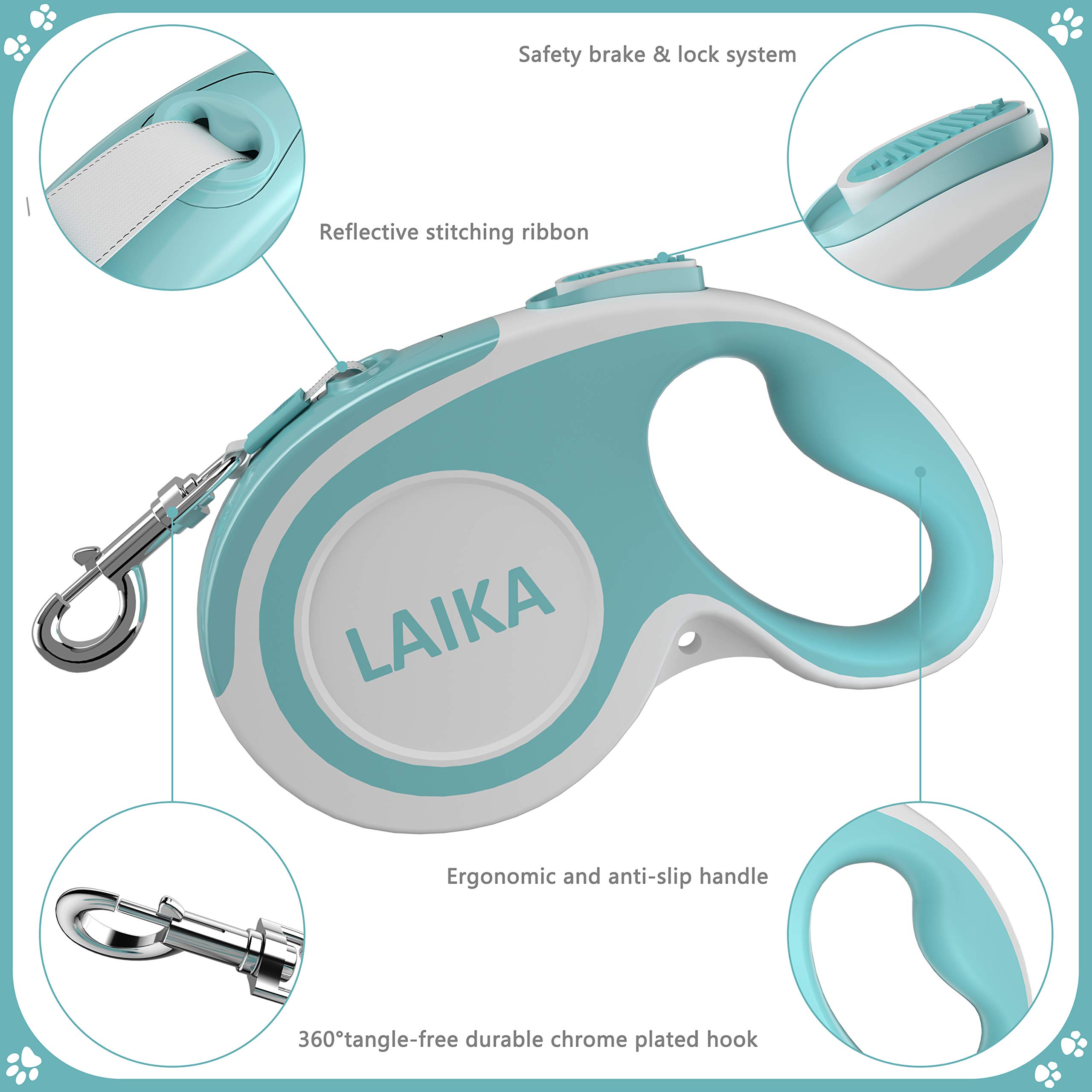 laika retractable dog lead