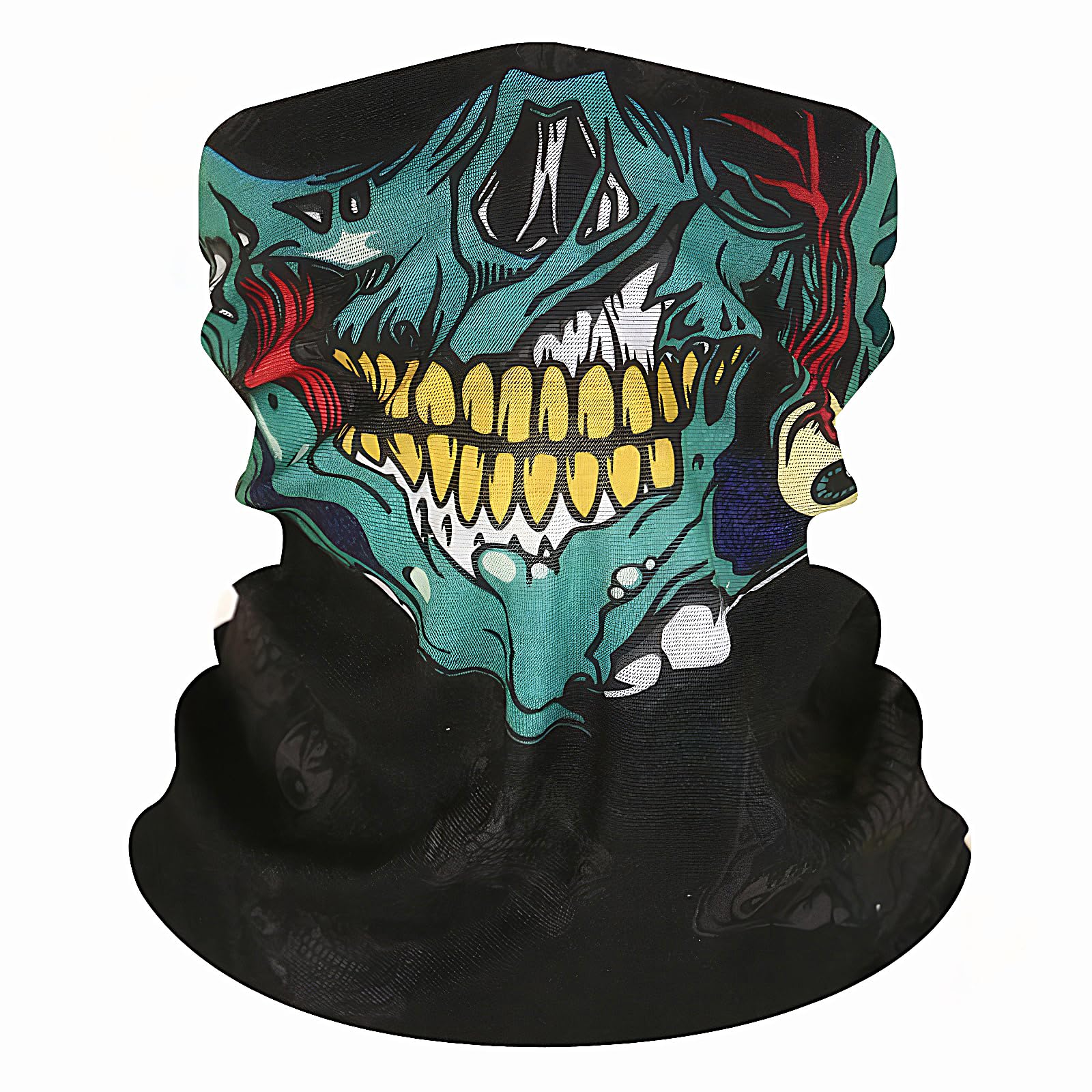 Skull Face Mask Motorcycle Face Masks Ghost Mask Half Face Scary Halloween Mask with Skeleton Jaw Design