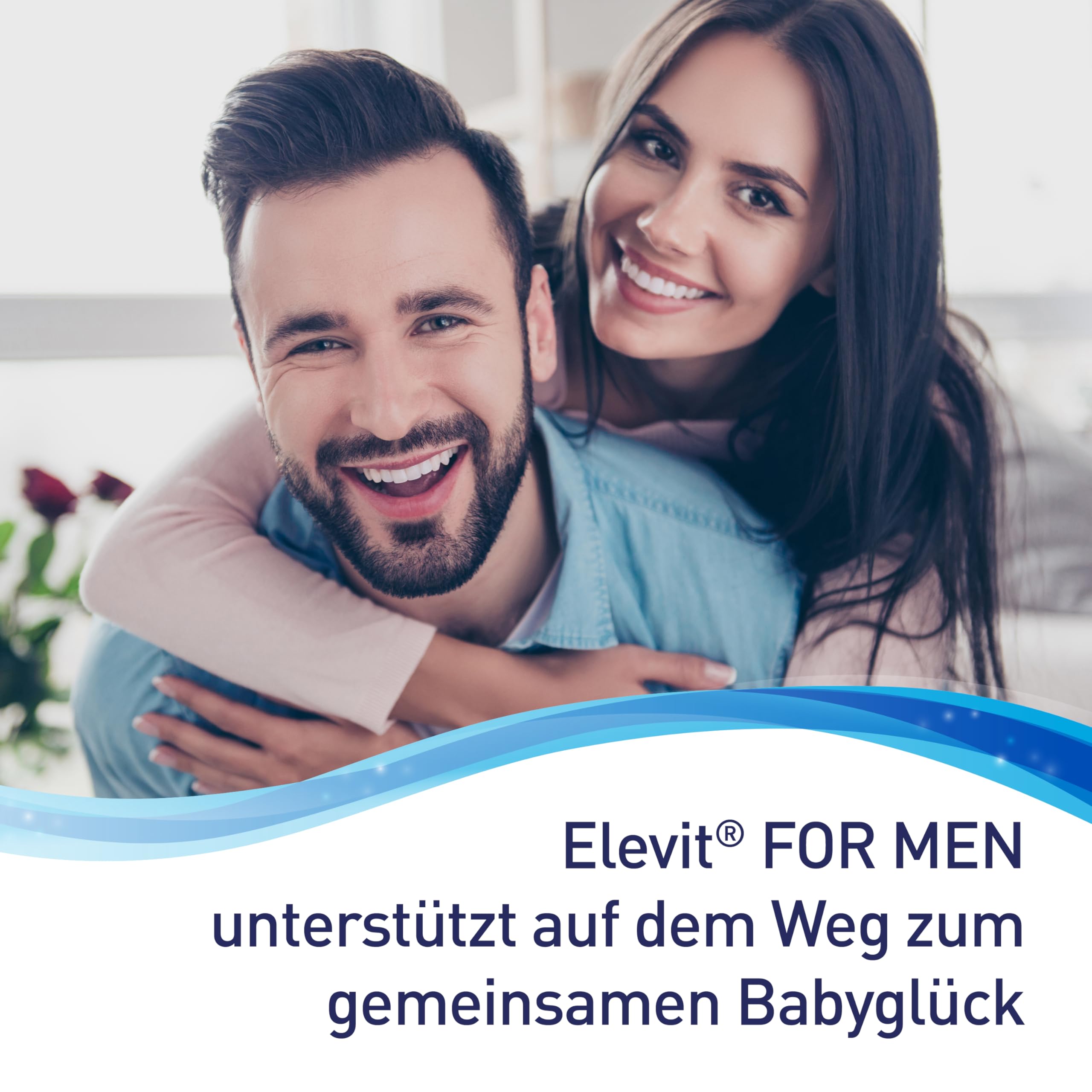 Elevit FOR MEN | zur Unterstützung der männlichen Vitalität und Fertilität | Mikronährstoffkomplex zur oralen Einnahme bei Kinderwunsch | 90 Tabletten