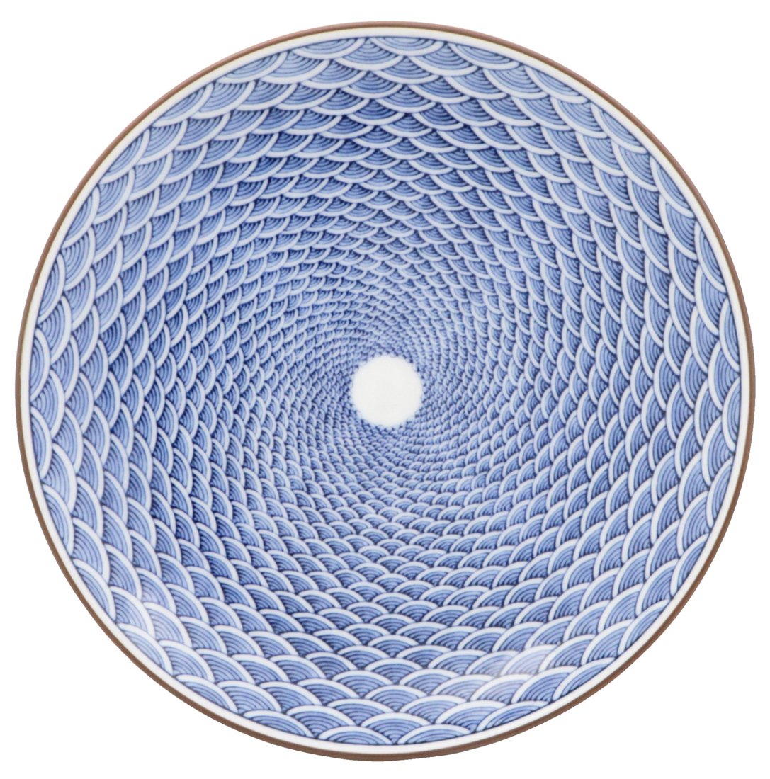 Amazon｜波佐見焼 御堂窯 5寸皿 青海波尽し 35200｜小皿 オンライン通販