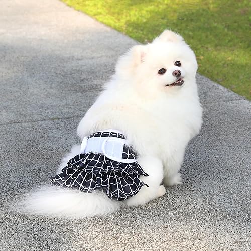 Miniatura 6 de Pañales reutilizables para perras, paquete de 3 pañales para perras, incontinencia térmica, entrenamiento de cachorros (S, estampado animal)