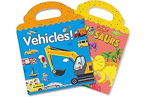 Reusable Sticker Books for Toddlers Ages 2-4: Educational Quiet Activity Book with...