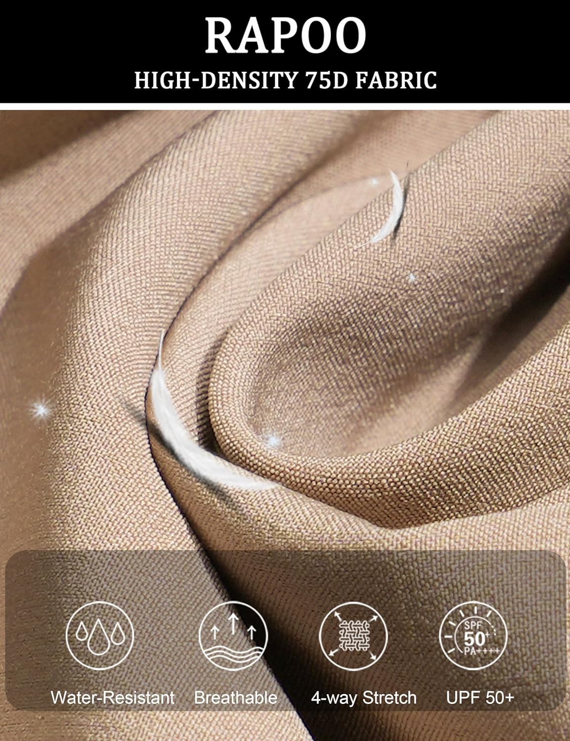 Rapoo Men's Athletic Shorts 7 Inch Inseam Water Resistant Lightweight Quick Dry Workout Shorts with Zipper Pockets - Image 5