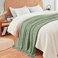 Vista 318 de inhand Knitted Throw Blankets for Couch and Bed, Soft Cozy Knit Blanket with Tassel, Black Lightweight Decorative Blankets and Throws, Farmhouse