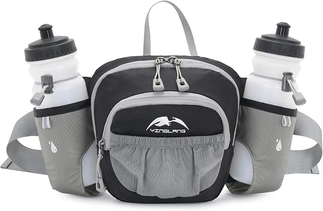 Bumbags with Water Bottle Holder Waterproof Dog Walking Waist Bag Hiking Waist Pack for Women Men Travel Outdoor Sport Camping Cycling Running