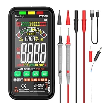 Multimeter Digital, Rechargeable Electric Tester, NCV Intelligent Multitester, TRMS 6000, Overload Protection, Auto Range, Voltage, Current, Capacitance, Continuity, Frequency, Resistance