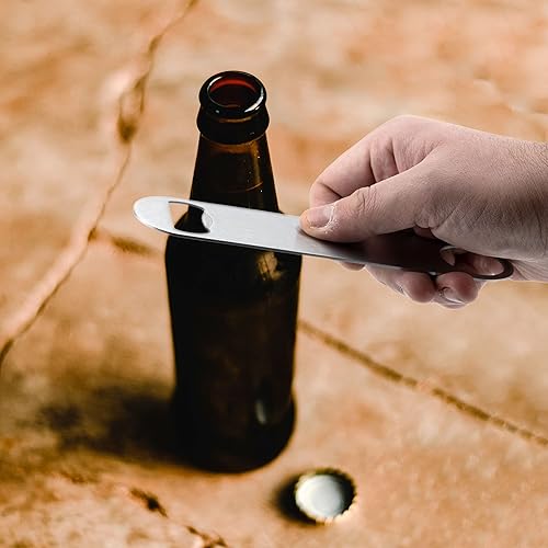 Miniatura 5 de Paquete de 6 abridores de botellas de acero inoxidable de gran tamaño para cerveza, soda, abrebotellas planas, juego a granel para bar, restaurante,