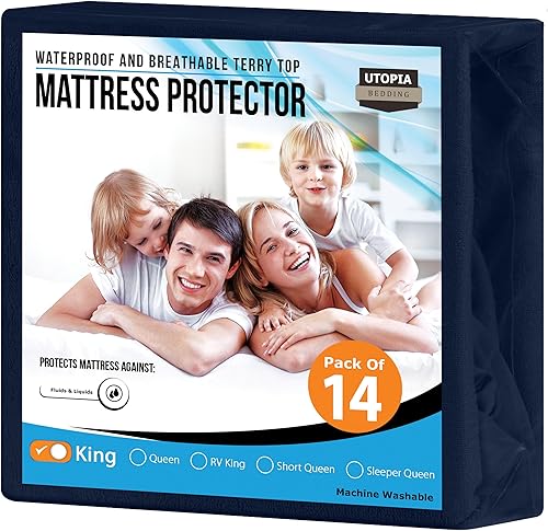 Miniatura 20 de Utopia Bedding – Protector premium de colchón impermeable – Funda de colchón ajustable transpirable.