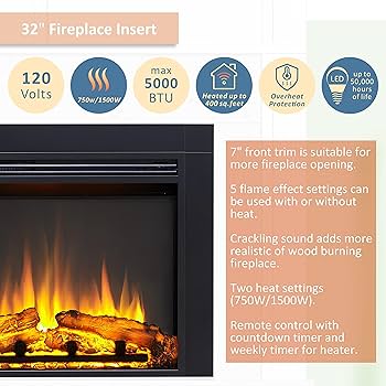 Amazon.com: Legend Flame LegendFlame Jaden 32'' W x 25'' H (EF455