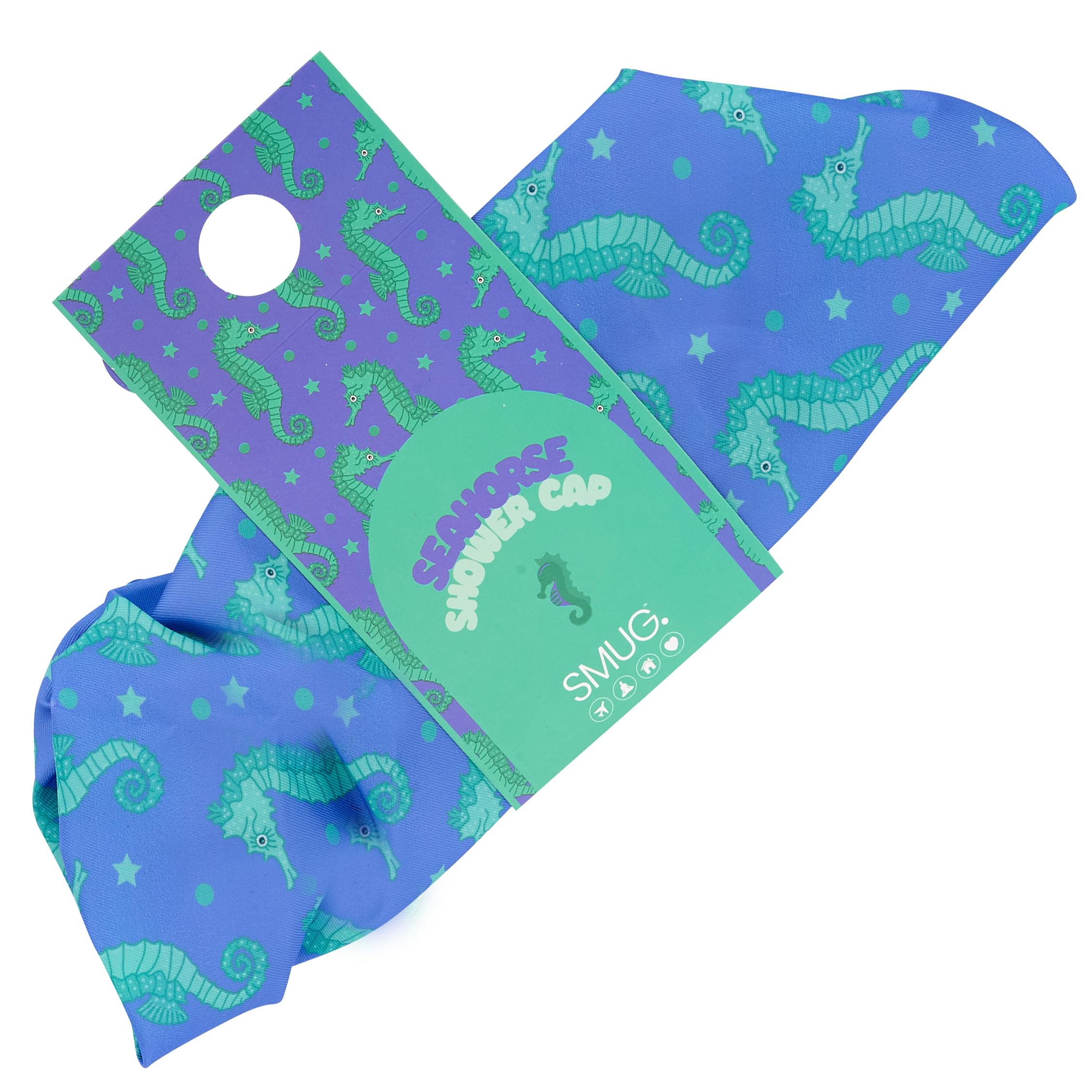 SMUG Shower Cap, Waterproof Shower Cap with Elastic Lining, Three Prints Available, Showers, Cooking, Spa Salon, Sleeping - Image 2