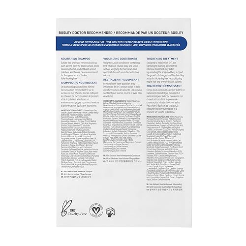 Miniatura 3 de BosleyMD Kit for Longer Thicker Fuller Hair with Saw Palmetto 3-Piece Kit Includes Shampoo Conditioner and Treatment