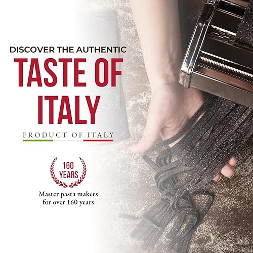 Miniatura 4 de Antichi Poderi - Pasta orgánica de tinta de calamar negro, fideos de pasta negra hechos con sémola de trigo duro, tinta de calamar y germen de