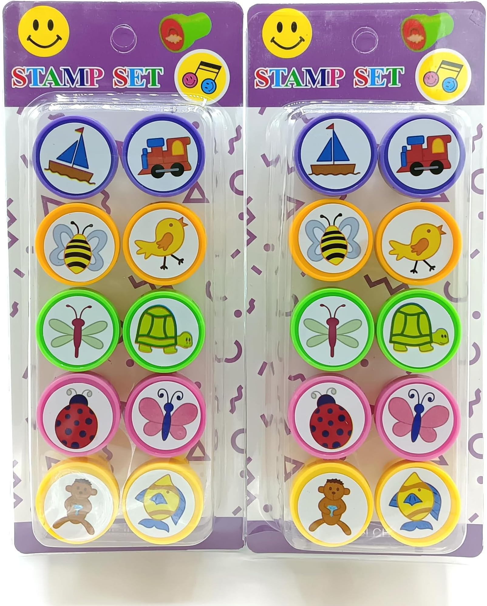 GOLD LEAF Animal Stamps for Kids, 20 PCS Assorted Cartoon Animal Stamp Self Inking Stamp Cute Farm Animal/Insects/Sea Animal Print Stampers for DIY Crafts, Painting, Holiday Party Gifts