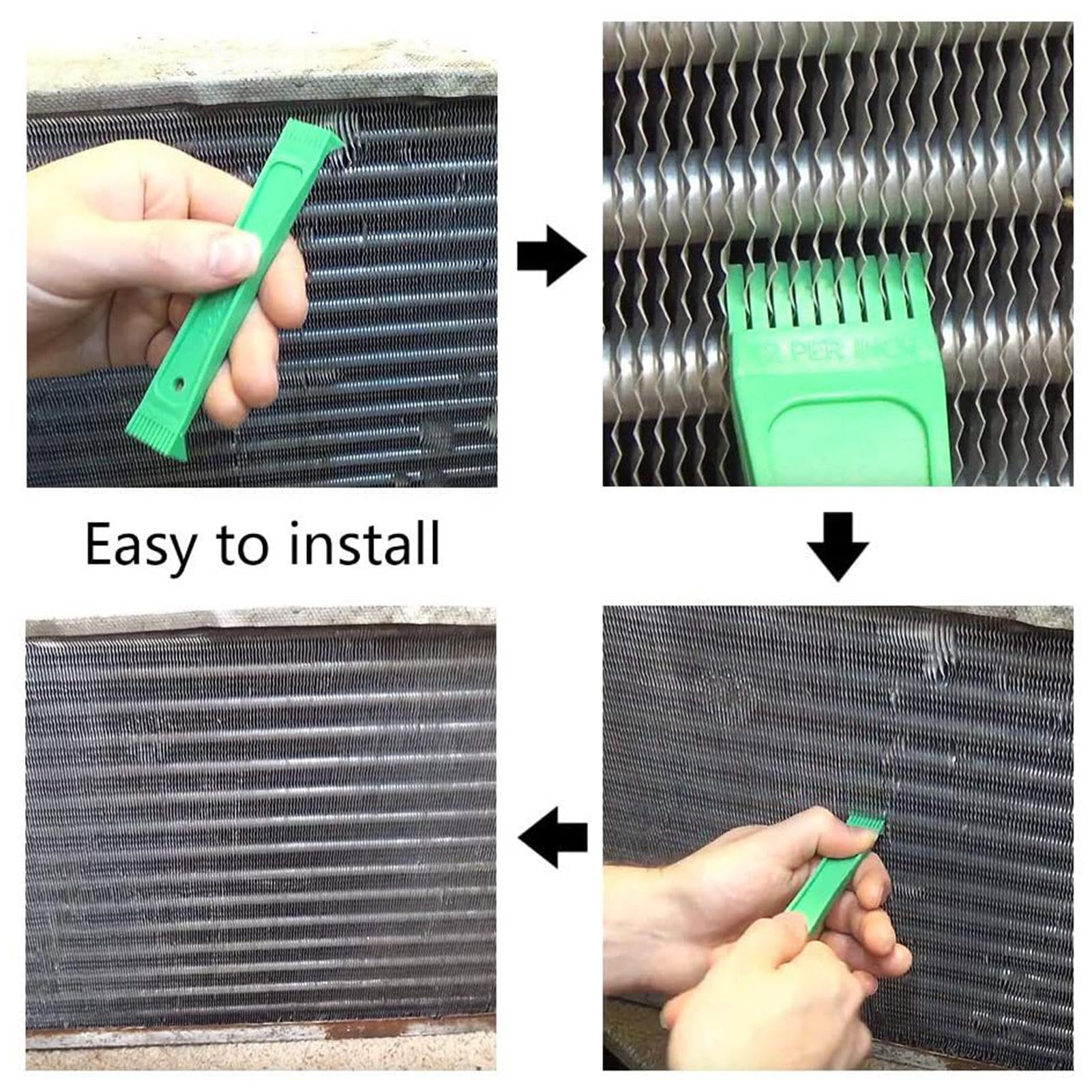 Peigne De Nettoyage Pour Radiateur Et Bobine – Outil Lisseur En Caoutchouc/plastique, Vert Et Rouge, 1 Pièce