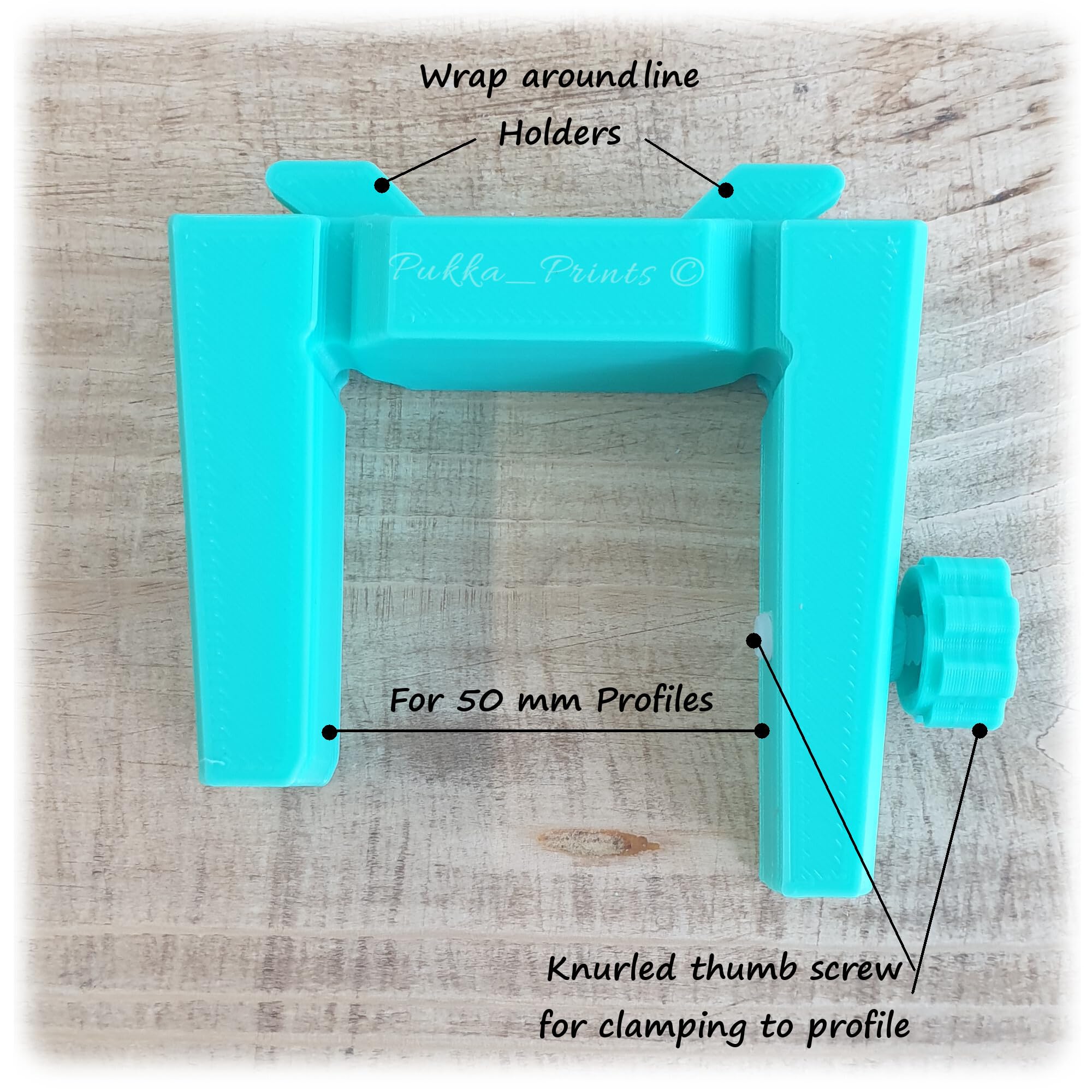 Dori Line Blocks for 50mm Profiles Set of 2 for Wall Building Brickies String Line, Green - Image 2