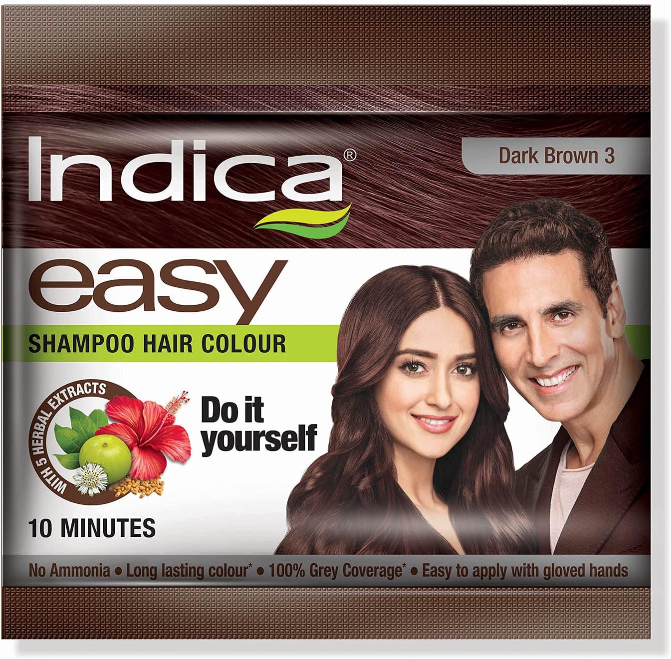 Hair Color - Dark Brown, 25ml Sachet (Pack of 5)