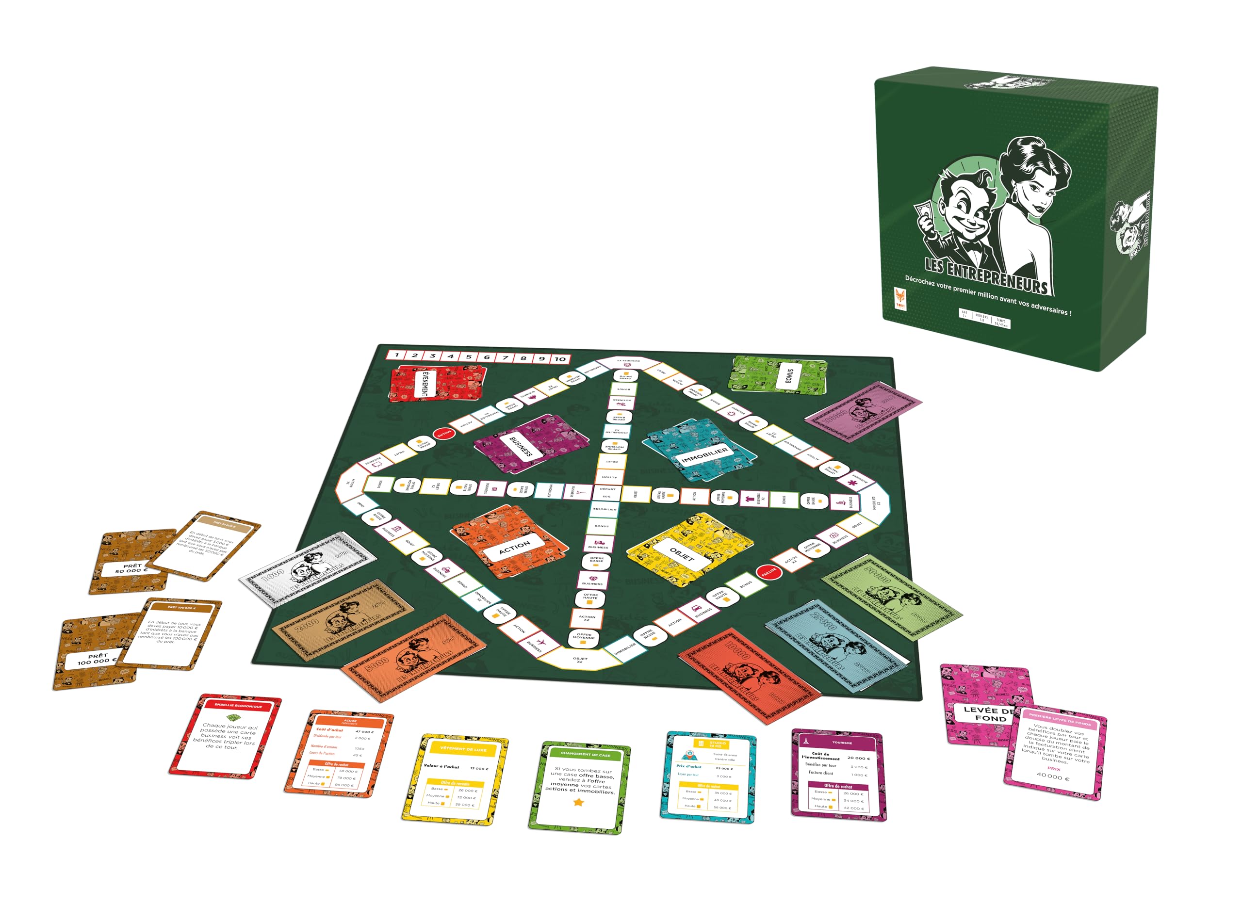 Topi Games | Juego de Sociedad Los Emprendedores | Cosecha 1 Millones de Euros y GANA el Partido | Juego de Bandeja Familiar y Estrategia | 3 a 6 Jugadores | 30-45 Min | Idea de Regalo Infantil de 7
