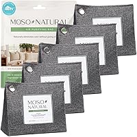 Vista 11 de Moso Natural Bolsa purificadora de aire de 21.16 oz, absorbente de olores de carbón de bambú premium, desodorante de habitación para espacios