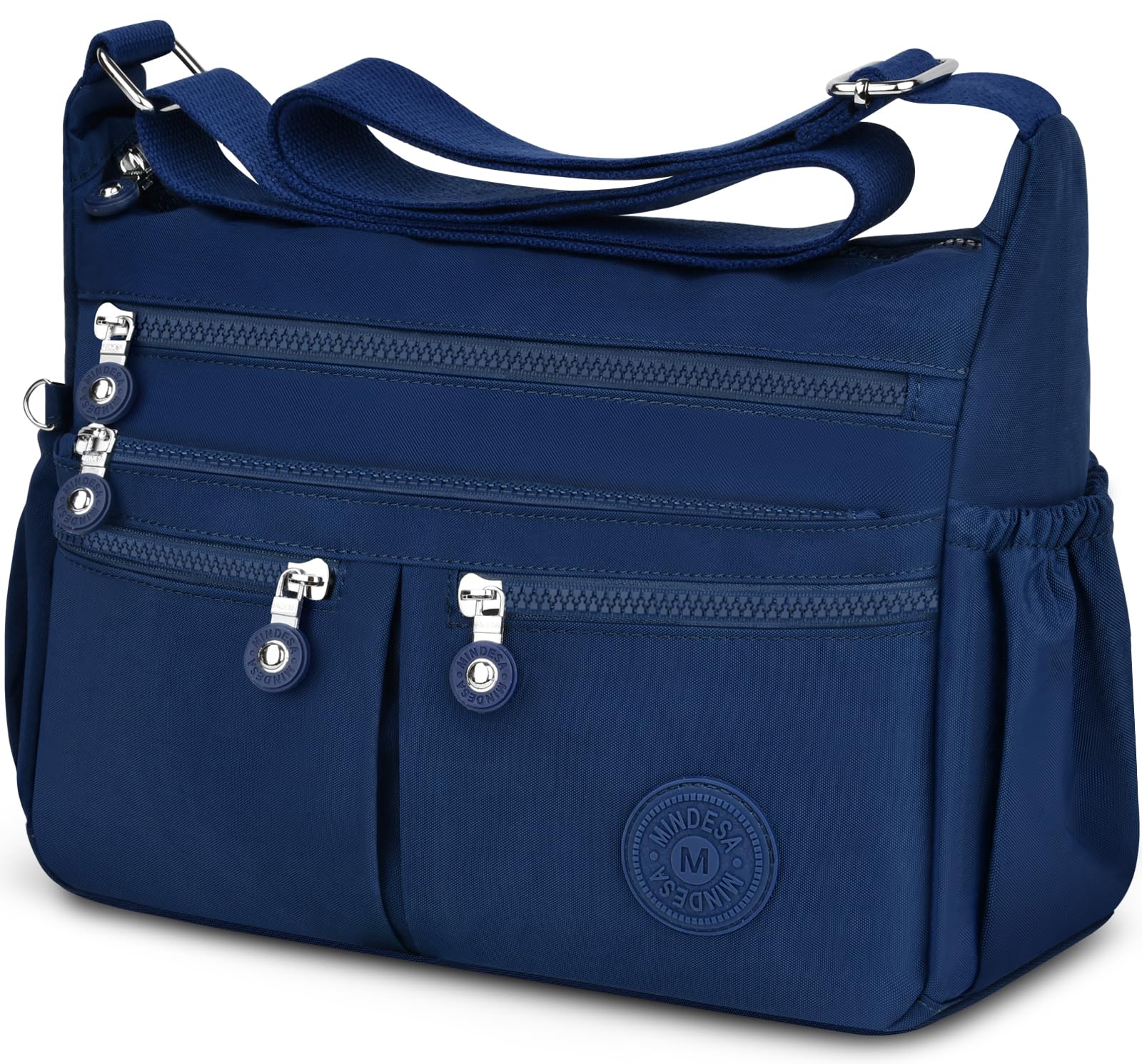 Women's Medium Shoulder Bag Nylon Waterproof Messenger Bag Crossbody Bag Large Capacity with Multi Pockets for Work Sports School Travel-image-2