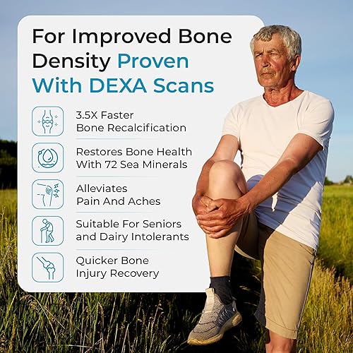 Miniatura 3 de Suplemento de densidad ósea de calcio marino, 3.5 veces perla, calcio absorbible y algas marinas islandesas, con magnesio, vitamina D3 K2 y más,