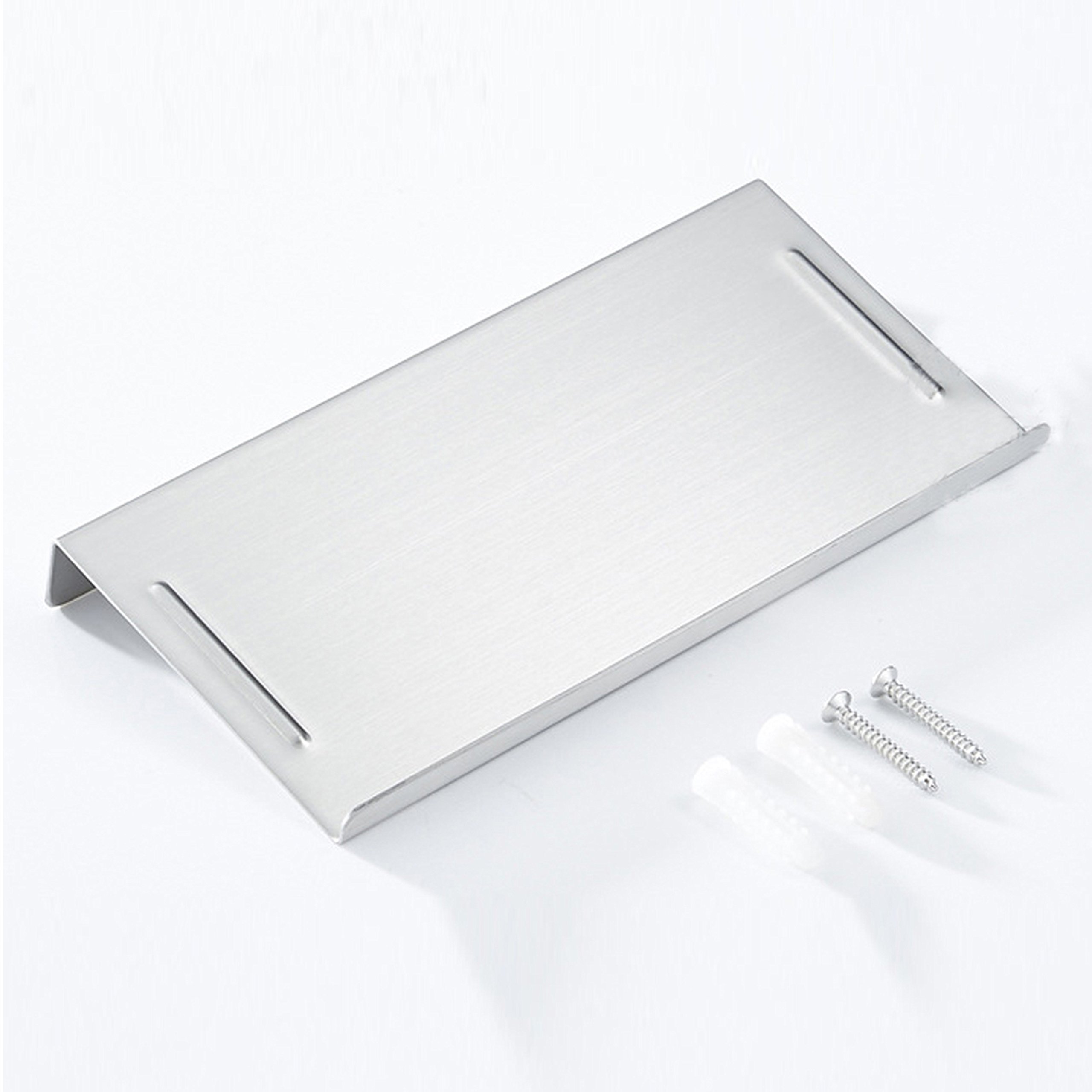 montado en la Pared de Acero Inoxidable baño teléfono Soporte teléfono Estante Antideslizante Estilo y Acabado Plata Cepillado
