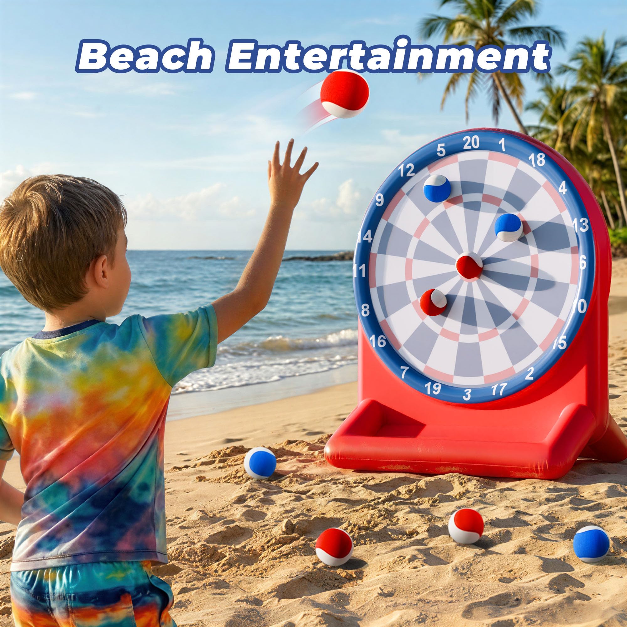 Funscape Juguete de billar rojo para niños