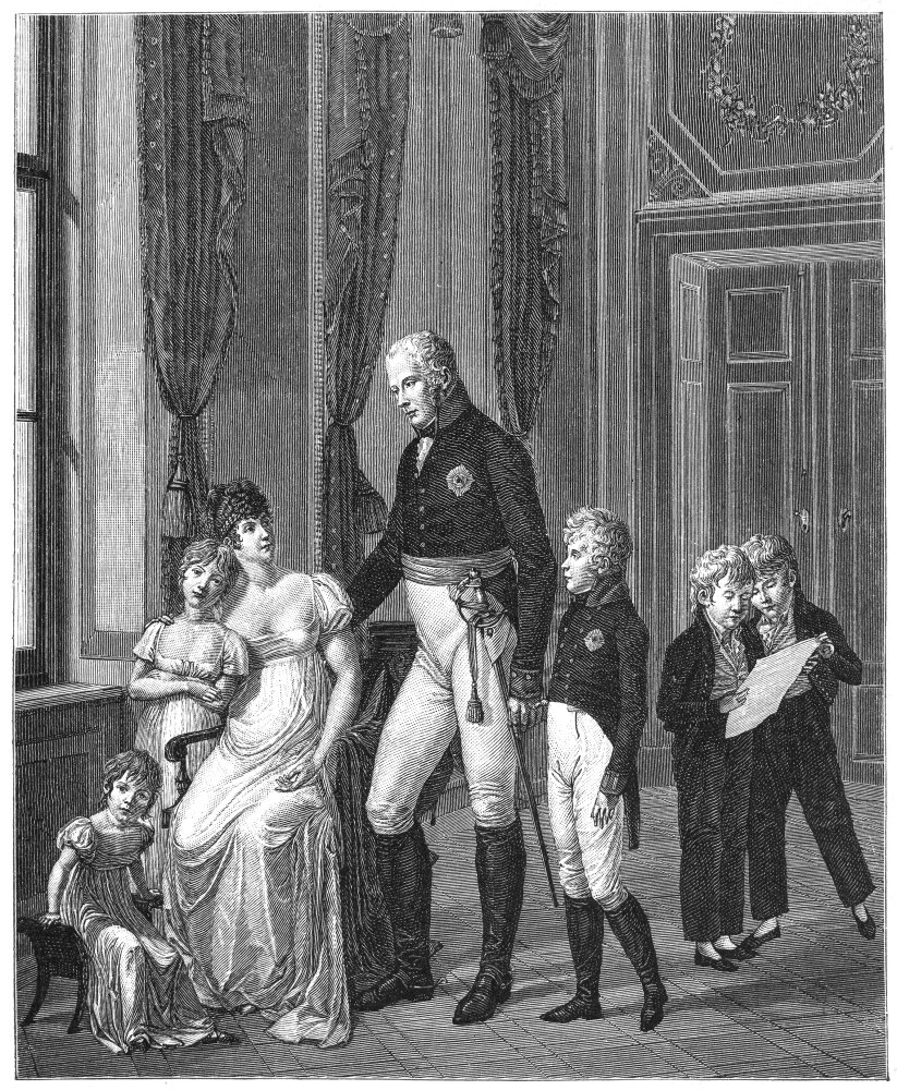 Prussian Royal Family 1807 Nking Frederick William Iii Of Prussia Center And His Family At The KingS Side Stands The Future King Frederick William Iv And At Far Right The Future King William I Line En