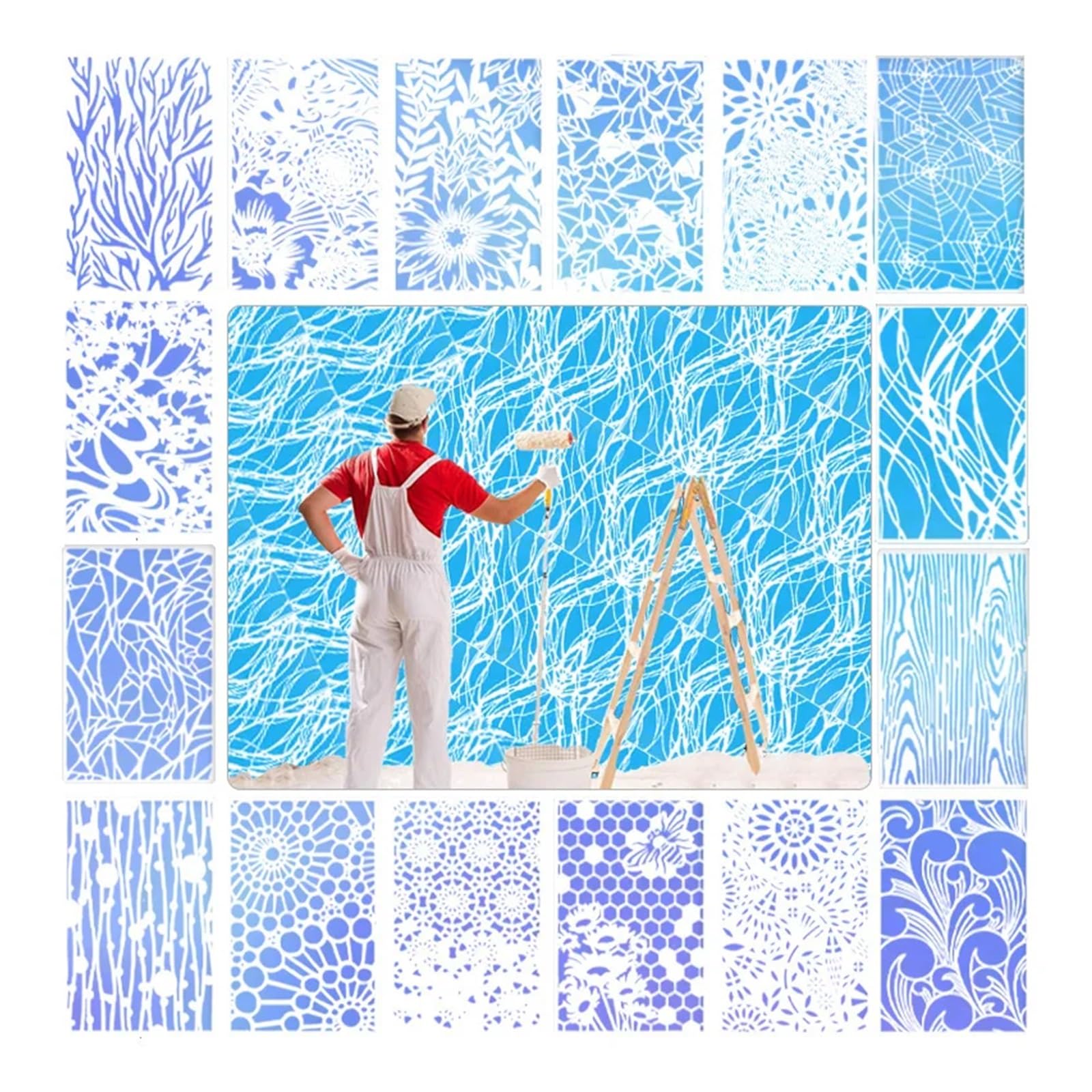 Pochoirs Pour Peinture Les Modèles De Peinture Fleurs Sauvages Peuvent Être Réutilisés