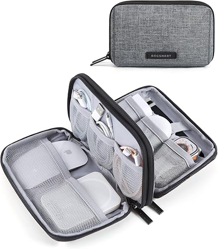 Miniatura 1 de BAGSMART Organizador de artículos electrónicos, estuche de viaje, cable de carga de cable, bolsa organizadora de tecnología para accesorios de