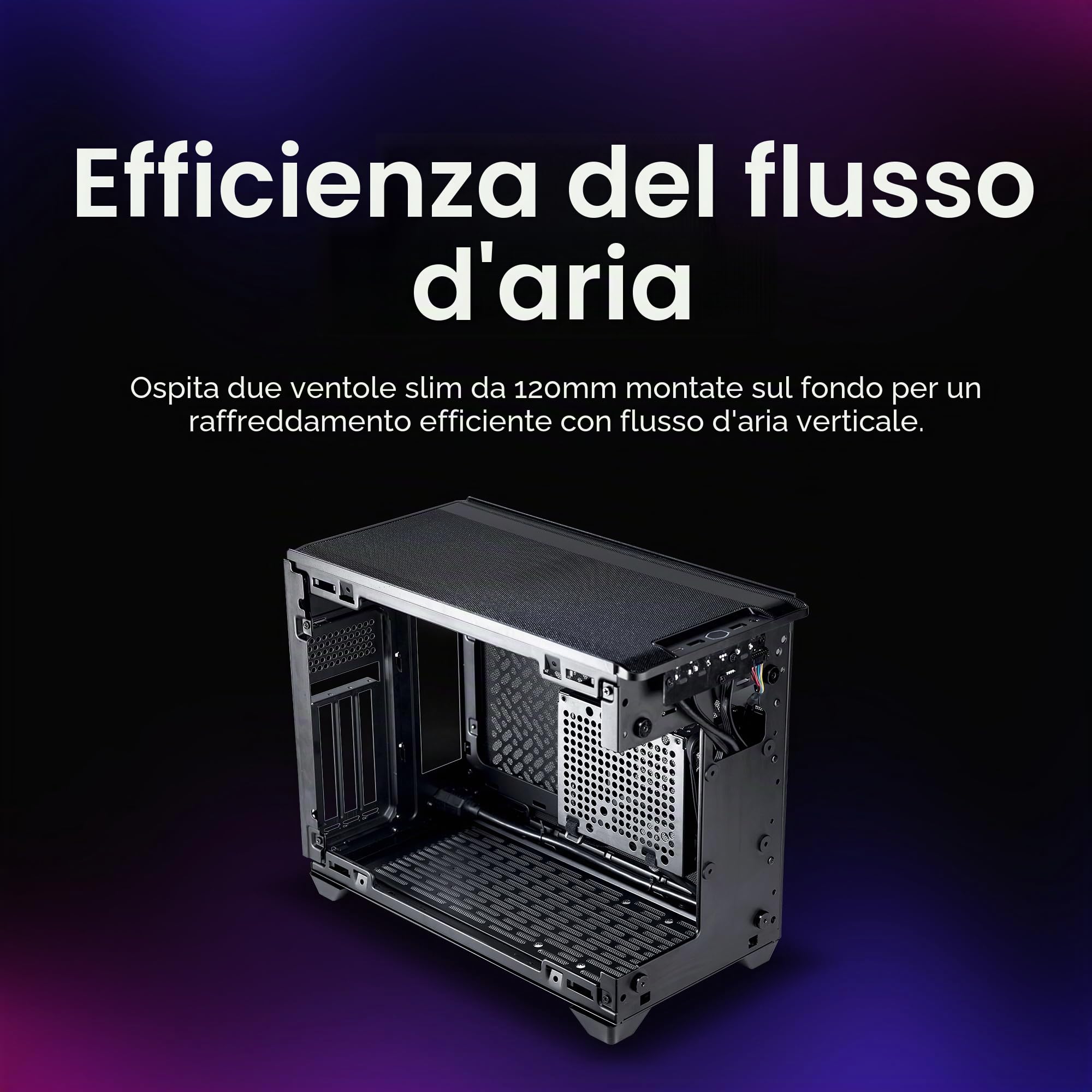 Cooler Master NR200P V3 Mini-ITX PC Case Ready, Top Mount 280mm AIO, PCIe 5.0 Riser, 361.5mm Vertical GPU Mount, Progettato Ready Nvidia RTX 5090 | AMD RX 9070 XT, SFX PSU - Pronto per l'installazione
