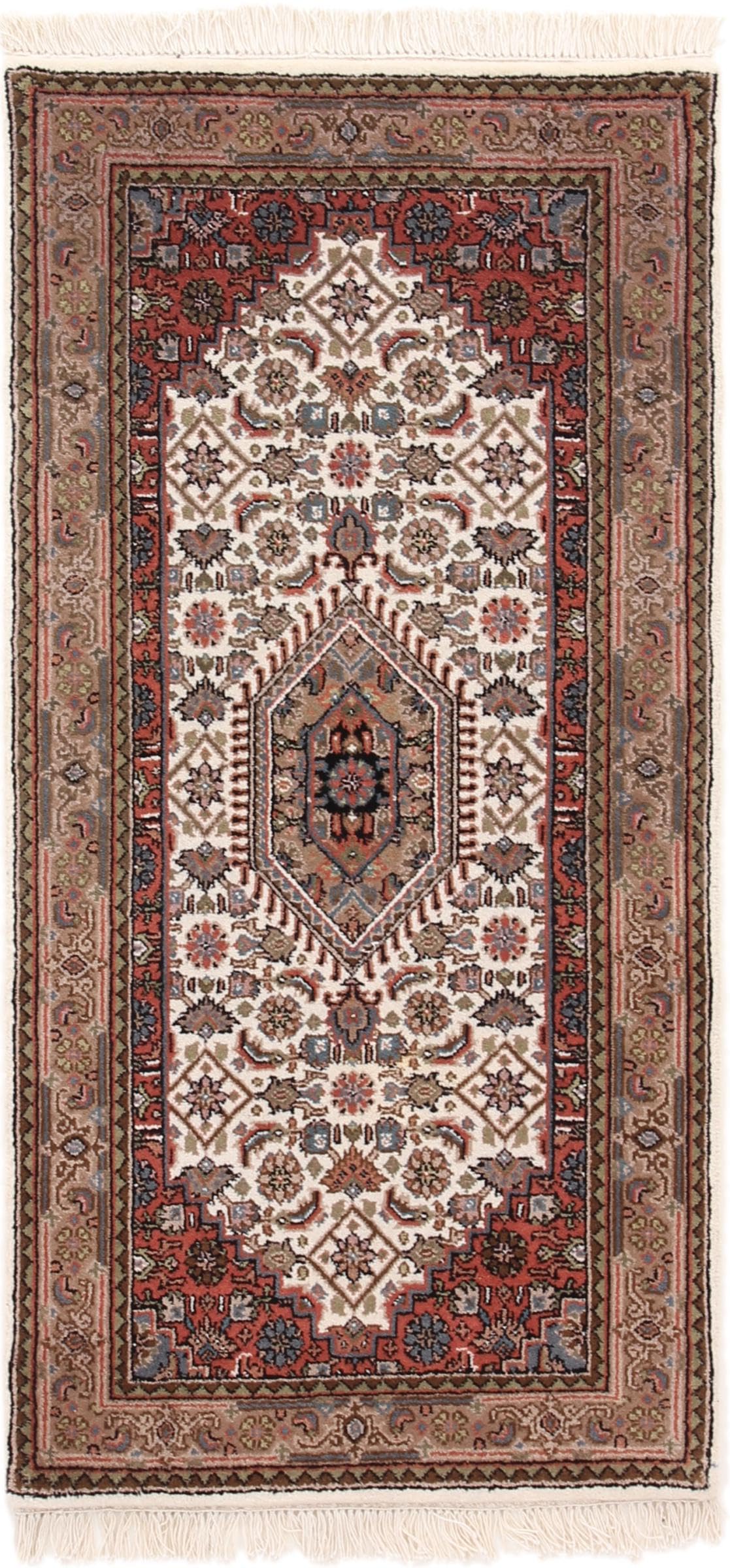 Tapis de course en laine Indo Kashan fait main authentique