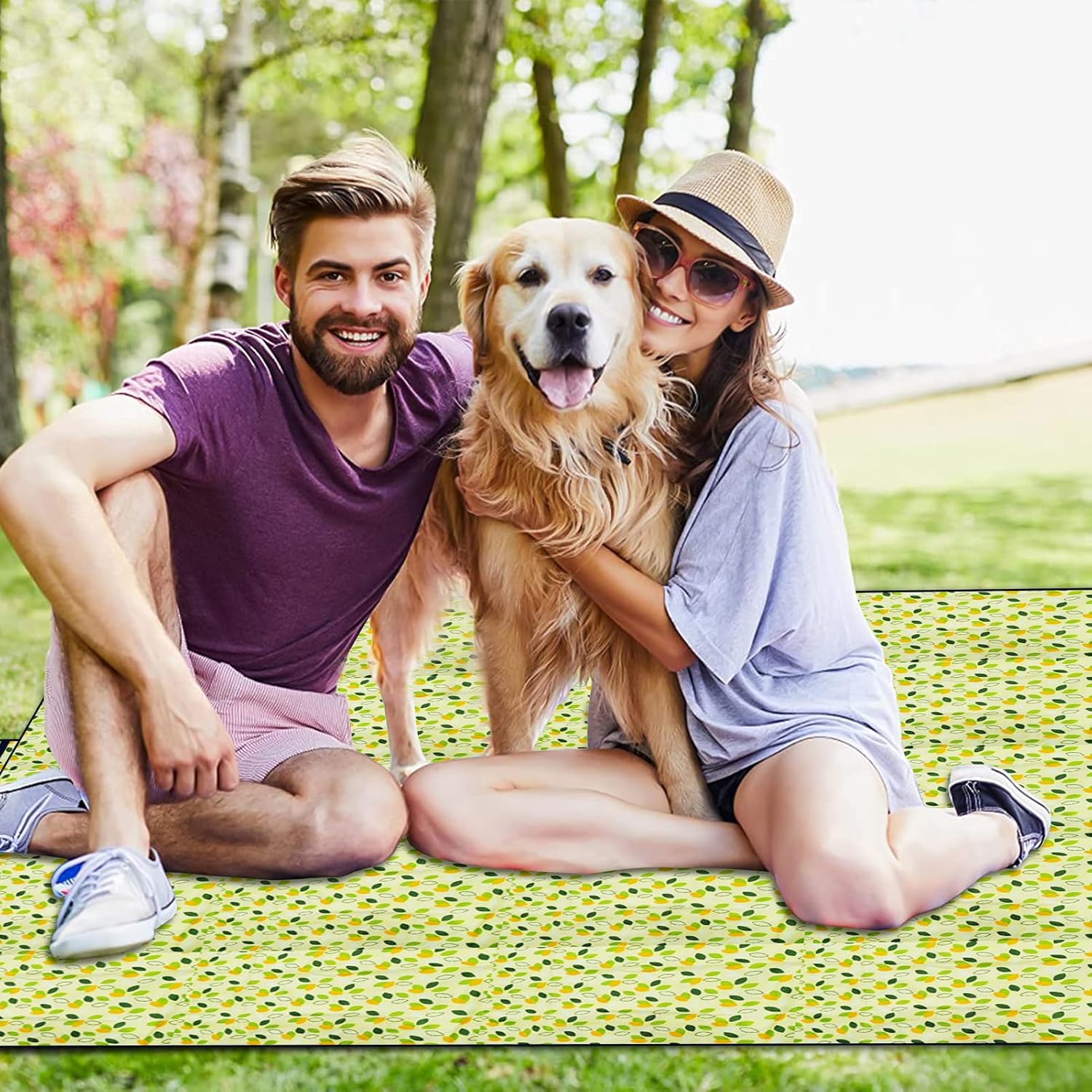 YEEPSYS Outdoor Picnic Mat Beach Blanket Foldable Portable Camping Blanket Waterproof Picnic Mat for Outdoor Lawn, Beach, Hiking, Park Grass, Travel, Camping, RVing, Outings(Green,57''x 79'') : Patio, Lawn & Garden