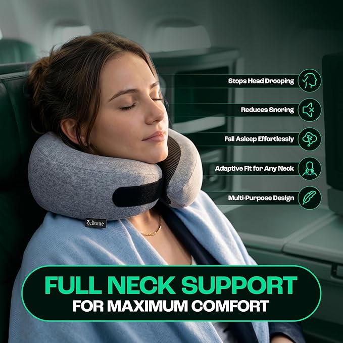 Almohada de Viaje Memory Foam Cuello Suave Ergonómica miniatura 2